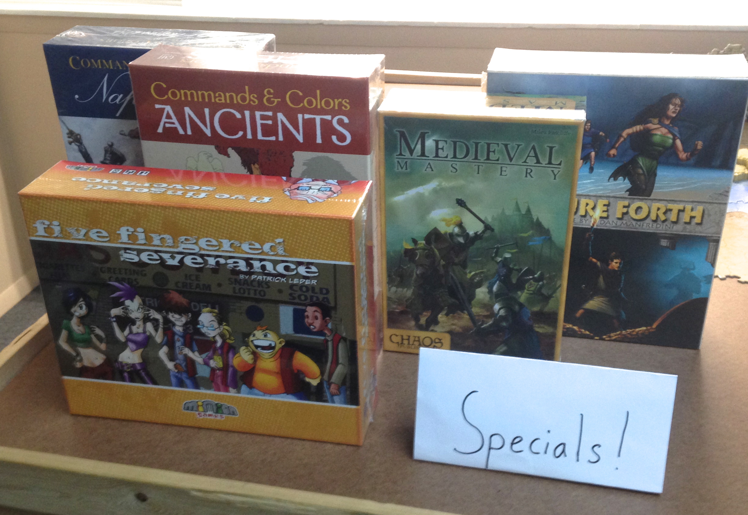 This Week’s Specials! (9/16/15) Board Game Special!