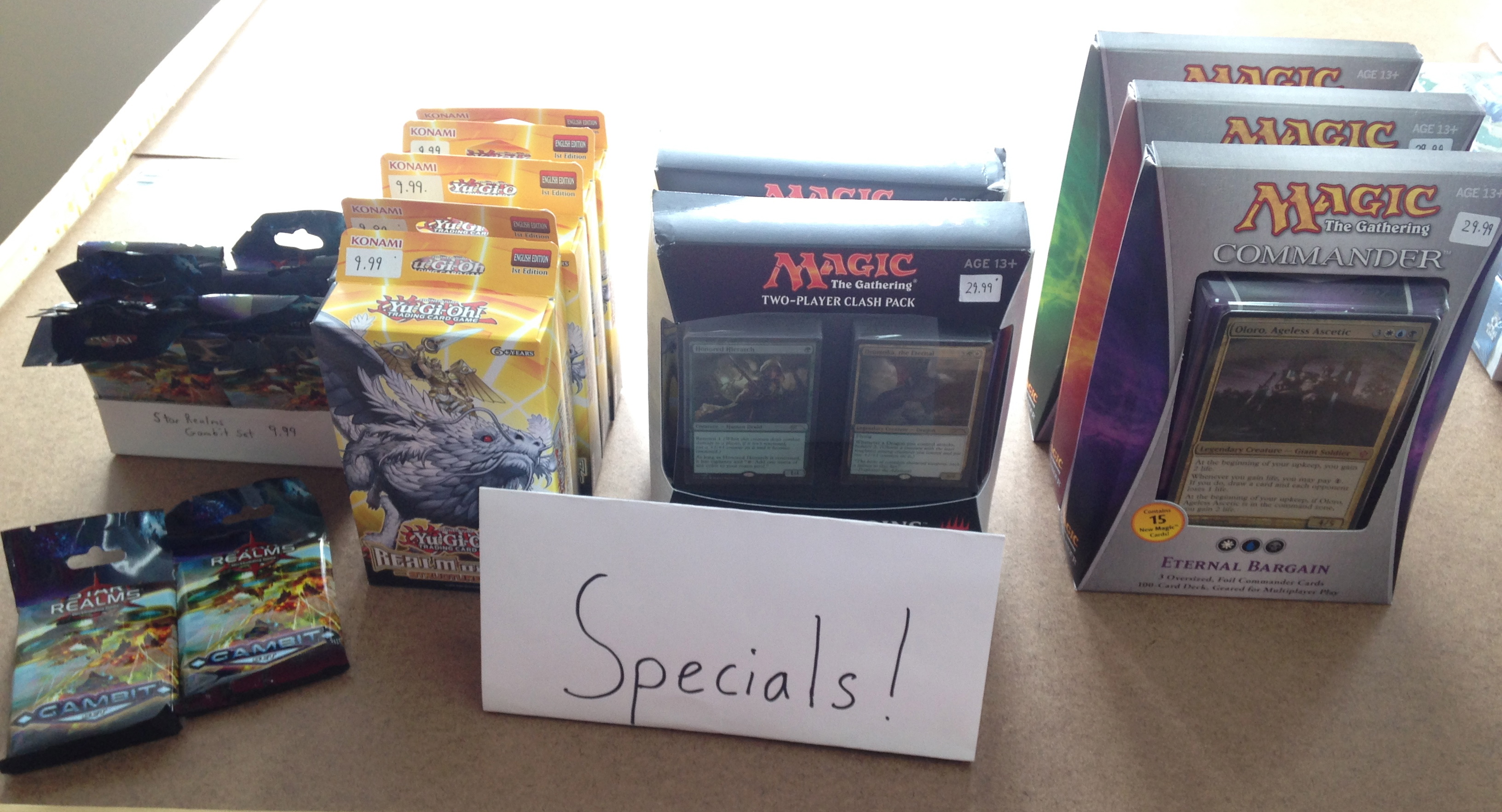 This Week’s Specials! (9/9/15) Card Game Special