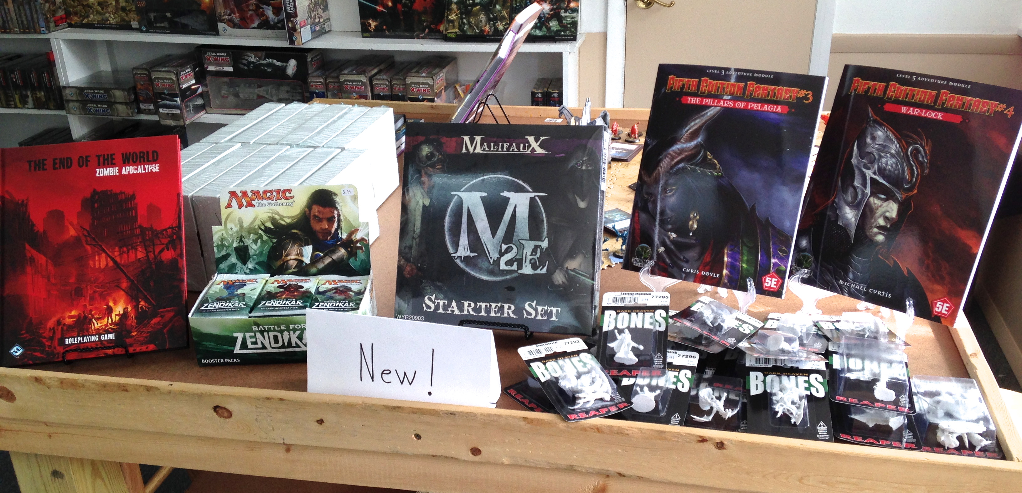 New in the Store! (10/1/15) Malifaux 2E, 5E Fantasy, Zendikar, and Reaper Bones