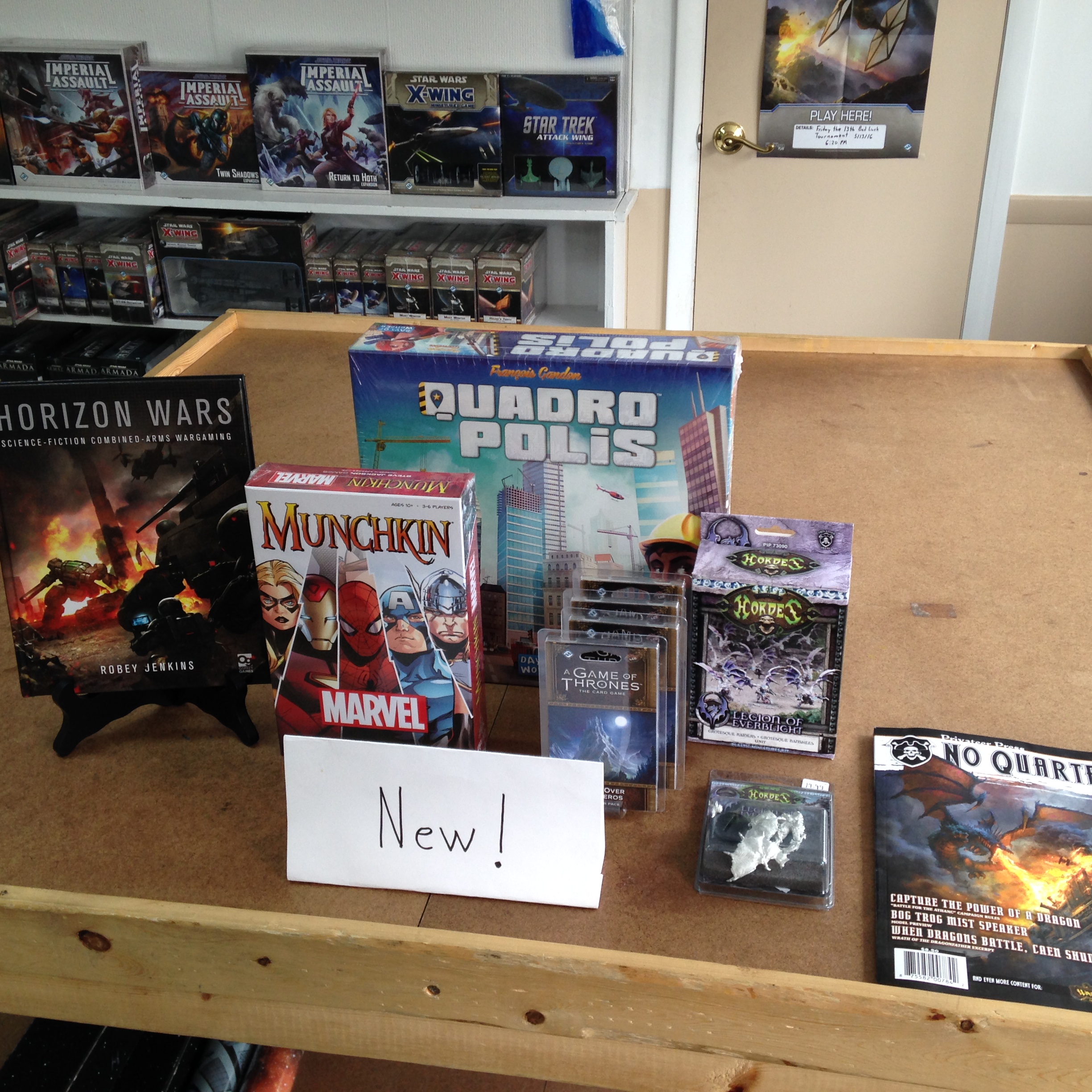 Calm Over Westeros, Horizon Wars, and Munchkin: Marvel Universe!