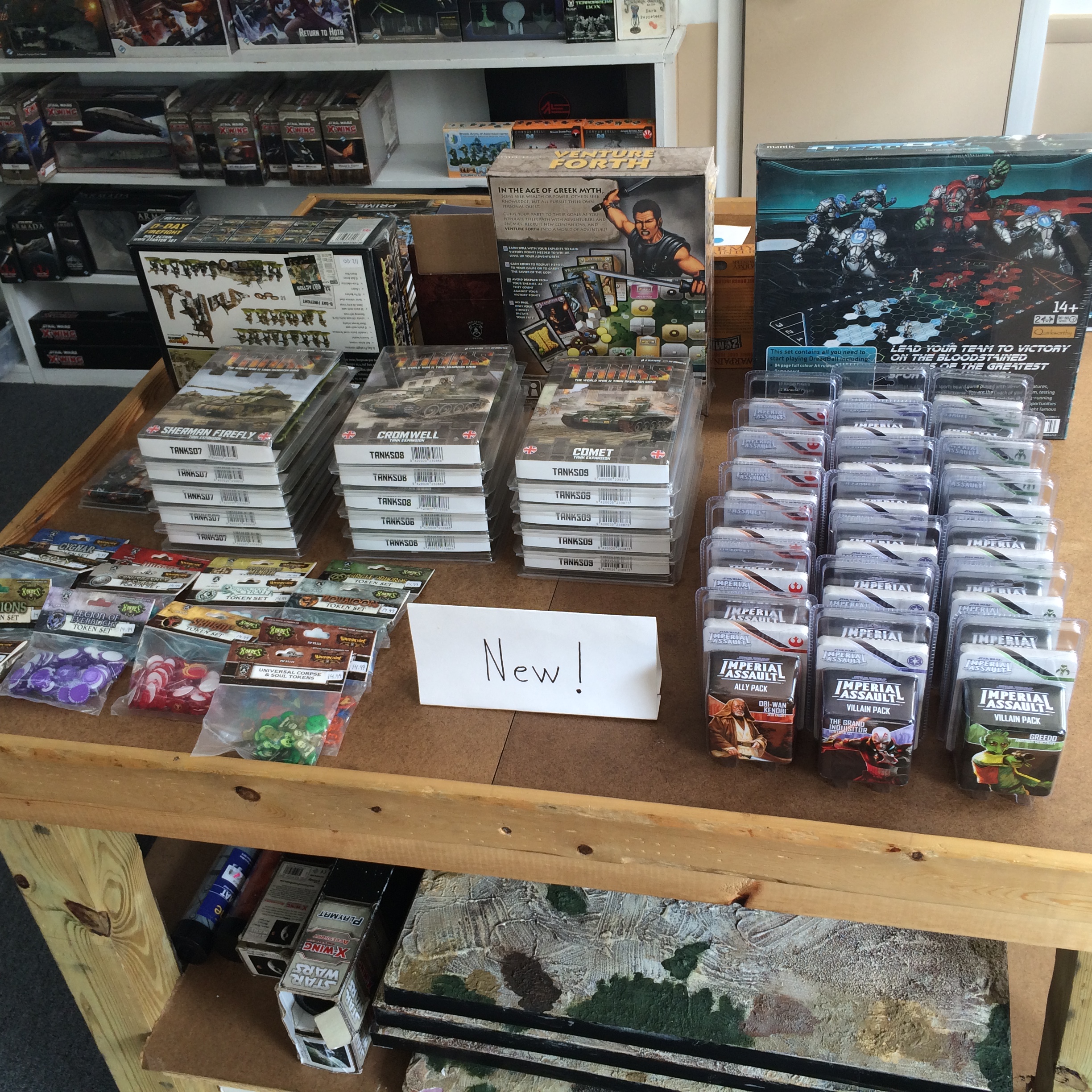 New Imperial Assault Heroes and Villains, British Forces for TANKS, and Warmachine/Hordes Tokens